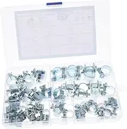 48pcs Hose Fasteners Durable Plated Hose Clamps for Automotive Use Reliable Tube Clips for Line Water Tube and More Strong Fastening Mechanism to Prevent Leaks