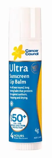 Frontier S-004-UL-50P - Ultra Lip Balm Sunscreen 50+ 4g Cancer Council