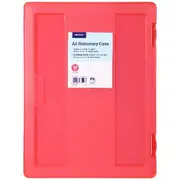 J.Burrows Stationery Case A4 Clip Closure Red
