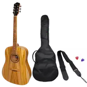 Martinez '41 Series' Dreadnought Acoustic Guitar Pack with Built-in Tuner (Jati-Teakwood)