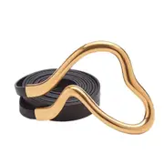 Cowhide Ms Belt Women U Curve Type Copper Alloy Metal High -End Decoration Gift for Girls New Coming