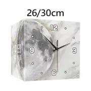 Lunar Pattern Double Sided Wall Clock Home Decoration for Hallway, Bar