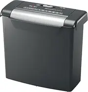 Rexel Momentum S206 Paper Shredder, Strip Cut, 7-6 Sheets A4 (70-80 g/m²) Capacity, Security Level P2, 9L Waste Bin, Shredder, Black, 2104568EU