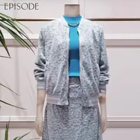 在飛比找momo購物網優惠-【EPISODE】甜美減齡簡約拉鏈蕾絲棒球服外套E30502