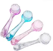 Artibetter 8PCS Face Brush for Cleansing and Exfoliating - Facial Cleaning Brush with Cap - Scrubber to Massage and Scrub Your Skin - Deep Pore Exfoliation, Wash Makeup, Massaging