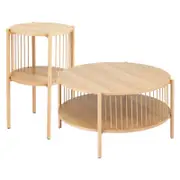 Artiss Coffee Table 2pc Set Wood