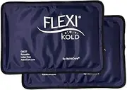 FlexiKold Gel Ice Pack (Half Size: 7.5" x 11.5") - Two (2) Reusable Cold Therapy Packs - 6303-COLD - Professional Cold Pack - 2 Pack