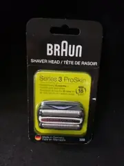 32B Replacement Shaver Head Foil Cassette for Braun Shavers Razor Series 3 Black