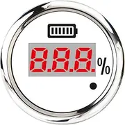 TYZYAGPGNL Car Battery Power Charge Level Indicator Boat Waterproof Battery Capacity Meter 0~100% LED Display with Red Backlight Voltmeter Automotive Voltmeter(WS)