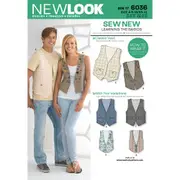 New Look Sewing Pattern 6036 N6036 Misses' & Men's Vests