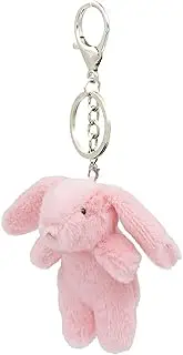 [Spenlly] Cute Bunny Bag Charm, Kawaii Bunny Keychain 3.5" Inch Mini Rabbit Purse Charm Decoration for Women Girls