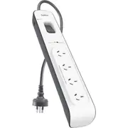 BELKIN 4Way Power Board Surge Protection Strip with Master Switch 2m Cord