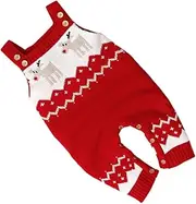 [Baluue] Christmas Elk Pattern Sweater Cozy Jumpsuit for Winter Outfit for Daily Wear Festivals Comfortable Easy to Wear Breathable