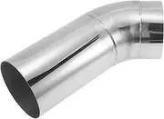 X AUTOHAUX 5" OD 45 Degrees Mandrel Bend Elbow T304 Stainless Steel Exhaust Tube Pipe Piping Surface Polishing Silver Tone