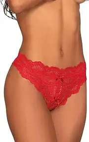 [Dreamgirl] Women's Lace Tanga Open Crotch