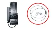 Coinco Mag Series bill validator acceptor belt kit - 2 Large Belts and 4 Tires