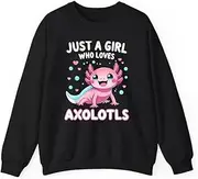 [X.Style] Axolotl Kawaii Just A Girl Who Loves Axolotls ds008 Sweater Black 2XL