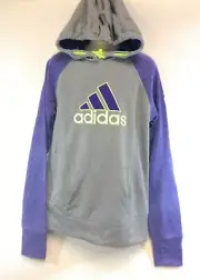 Womens Adidas Ultimate Graphic Pull Over G 74897 Grey Purple Hoodie Sweatshirt