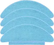 HMHAMA 4 Pack Replacement Vacuum Mop Cloth Pads for Lubluelu SL60D SG60 SL61 Robotic Vacuum Cleaner, Reusable Cleaning Floor Microfiber Soft Pad