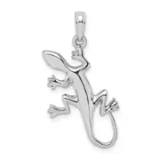 14k White Gold Gecko Charm