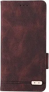 [YukeTop] Case for Motorola Edge 30 Pro, PU Leather Flip Folio Wallet Cover, with Card Slots, Case Cover for Motorola Edge 30 Pro.(Brown)
