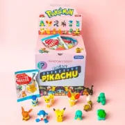 32pcs/set Anime Pikachu Squirtle Eevee Diy Cartoon Pencil Eraser Action Figure