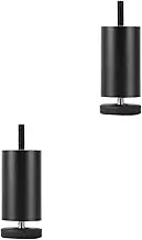 JISADER 2X Adjustable Support Legs for Furniture, Height-Adjustable Feet for Couch and Desk, Black, 25cm