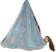 Yoga Hammock Swing | Yoga Equipment Set | Yoga Inversion, Adjustable, Luminous, Printed Animal Design Sensory Hammock, Child & Adult Sensory Integration Yoga Kit For All Levels