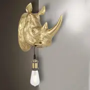 Rhino Indoor Wall Light in Gold