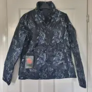 REGATTA NAVY BLUE GREY PATTERN REVERSIBLE WARMLOFT INSULATED WATERPROOF JACKET