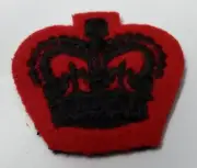 Genuine British Military Guards Colour Sergeant Small Queens Crown Patch - NEW