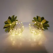 2Pack Solar Hanging Decorative Light LED Pineapple Design Garden Lamp Lantern US