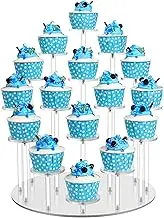 Acrylic cupcake stands for 16 Cupcakes - Display Stand, Cupcake Holder Dessert Stand Pastry Serving Platter Display for Party Wedding Birthday Holidays christmas