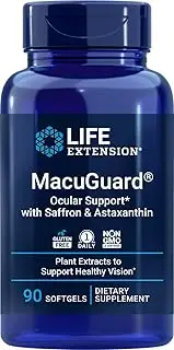 Life Extension MacuGuard Ocular Support with Saffron & Astaxanthin, 90 softgels
