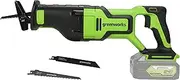 [Greenworks] 24V battery reciprocating saw GD24RS (Li-Ion 24V variable stroke rate control up to 2700 strokes/min for wood, plastic & metal with tool-free blade change without battery & charger)