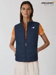Reiss x McLaren F1 Team Airforce Blue McLaren F1 Hybrid Quilt and Knit Gilet (Q87389) | $360