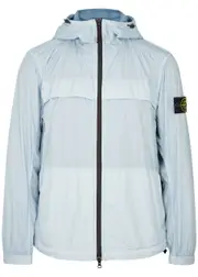 Stone Island Crinkle Reps Hooded Shell Jacket - Light Blue - M M