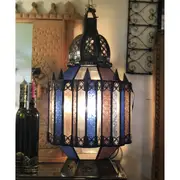 Fez Furniture & Homewares Moroccan Hanging Lantern in Blue