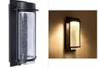 Lutec Outdoor Wall Sconce, Porch LED Light Fixture Bubble Glass Black NEW