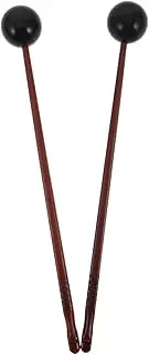 JEWEDECO 2pcs Wooden Tongue Drumstick Glockenspiel Sticks Drumstick Percussion Rubber Xylophone Mallets with Wood Handle Mini Drumsticks Chime Mallet Replacement Drum Stick Xylophone Sticks