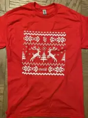 ST JOHNS CHRISTMAS SHIRT SGA MSG XL RED STORM NY BASKETBALL BIG EAST COCA COLA