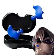 Setauoo Swimming Ear Plugs, 2 Pack Waterproof Silicone Spiral Earplugs, Surfing Earbuds, Shower Ear Plugs, Noise Reduction, Surf Ear Plugs for Snorkeling, Watersports