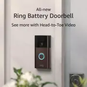All-new Ring Battery Doorbell, Head-to-Toe Video, Live View with Two-Way Talk,