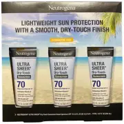 Neutrogena Ultra Sheer Dry-Touch Sunscreen Lotion, SPF 70, 3oz, 3pk