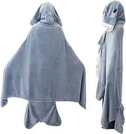 Shark Blanket Cloak | Shark Hoodie Blanket,Comfortable Super Soft Warm Cozy Blanket, Wearable Cartoon Animals Shark Blanket Hoodie for Girls, Home
