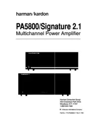 Harman Kardon Signature 2.1 Amplifier Owners Manual