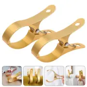 2 Pcs Clothespin Travel Baby Extra Large Beach Towel Clips for Sand