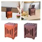 Knife Block Knives Storage Stand Display Wood Save Space Knife Storage Block
