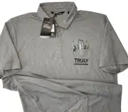 Travis Mathew x Truly Hard Seltzer Polo Shirt Short Sleeve Gray Golf Men XL NWT
