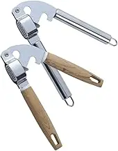 Zerodeko 2Pcs Manual Garlic Press with Handle Ergonomic Garlic Crusher for Effortless Kitchen Use Stainless Steel Mincer for Home Restaurant Cooking